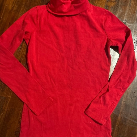 CHEROKEE EUC GIRLS Red Turtleneck Long Sleeve Top Shirt Tops Shirts Sz 6 6X - Picture 2 of 3